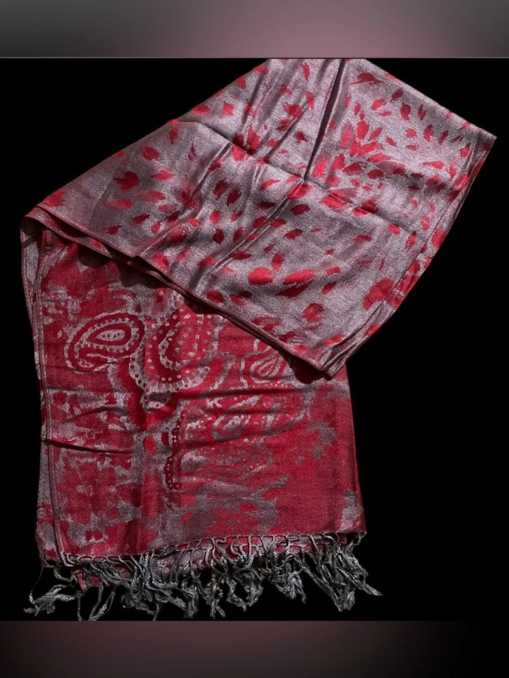 Women's Pashmina Shawl Wrap Reversible Scarf Fringe Scarf